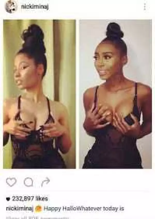 American born Ghanaian model Yazzistush gets featured on Nicki Minaj’s Instagram page